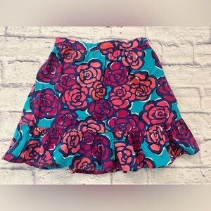 Lilly Pulitzer Girls’ Colorful sz 8-10 Floral Skirt Elastic waist